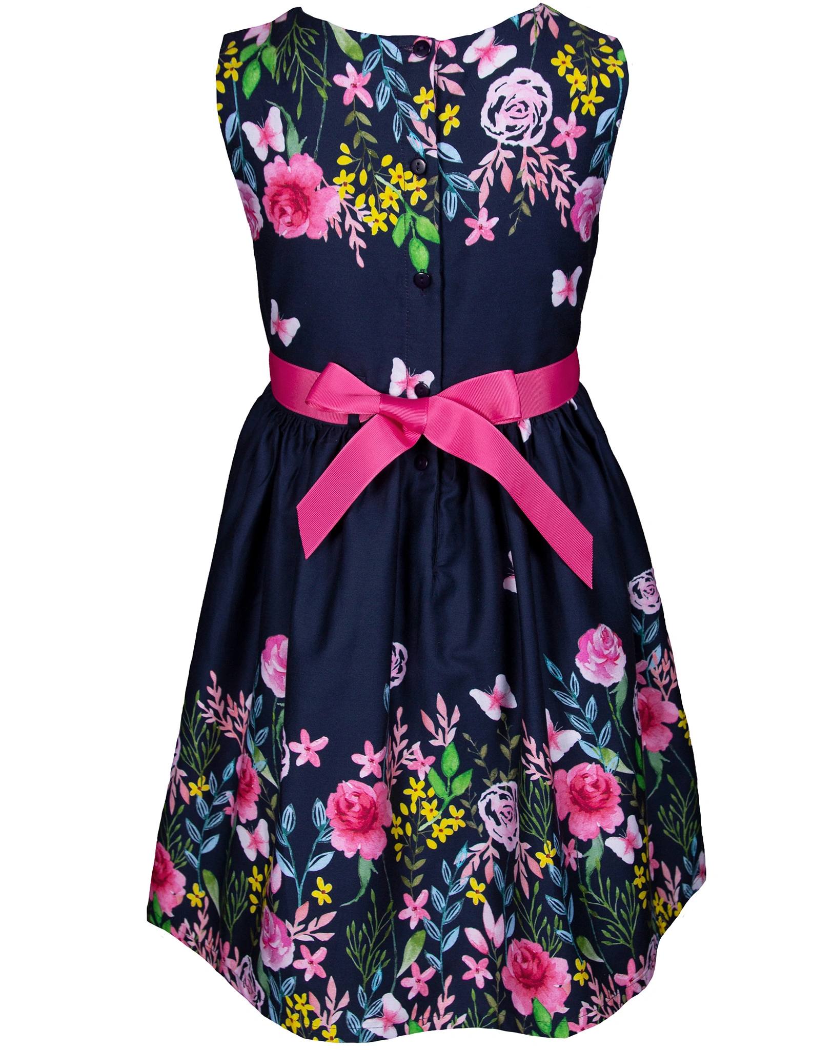 Kleid SPRING FLOWERS ärmellos in navy