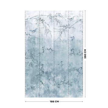 Fotobehang Japenese Birds (dessin 89507)