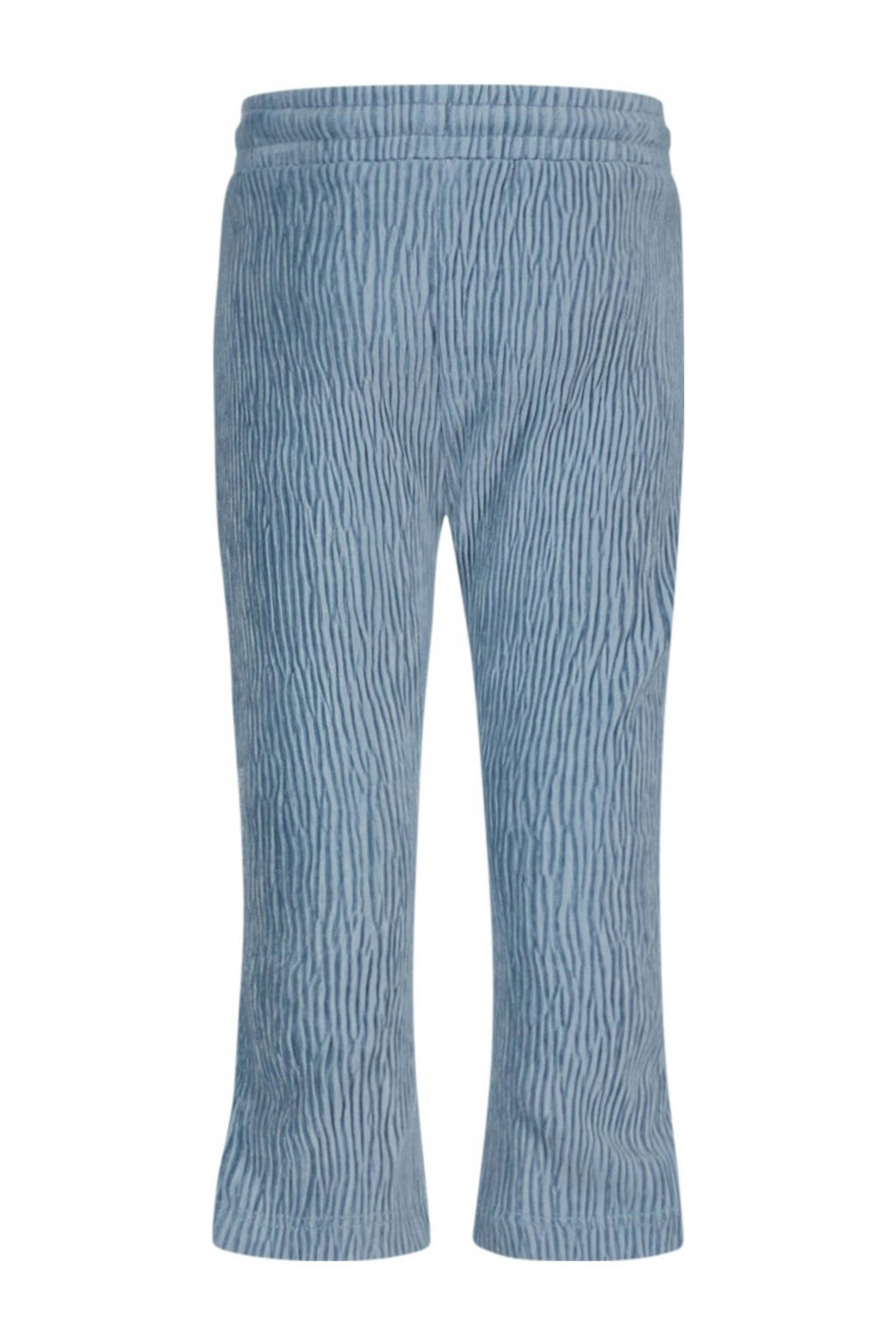 Like Flo flared broek Jula met zebraprint lichtblauw