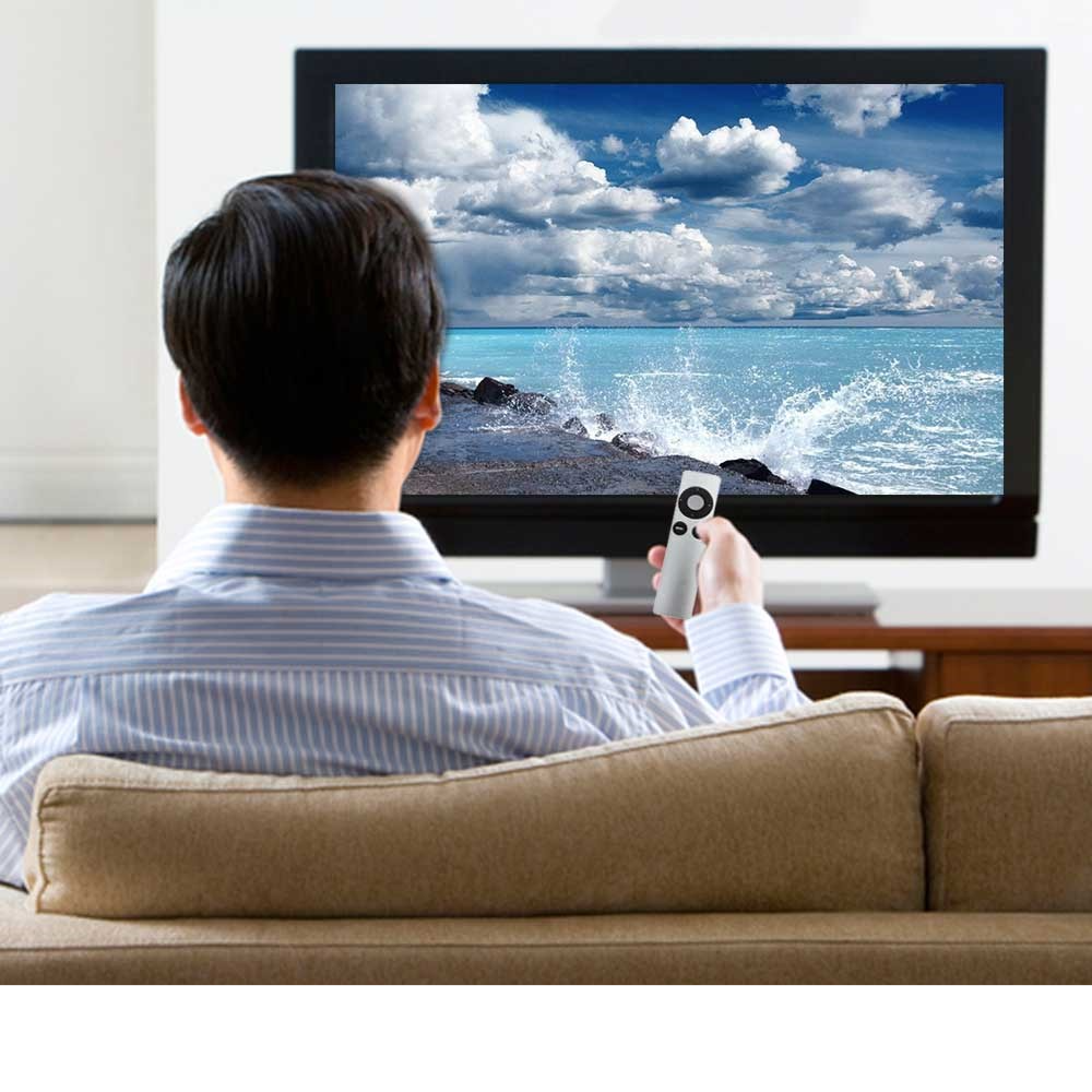 Universal Remote Ersatz Kunststoff Fernbedienung für Apple TV (1./2./3. Generation) - Silber