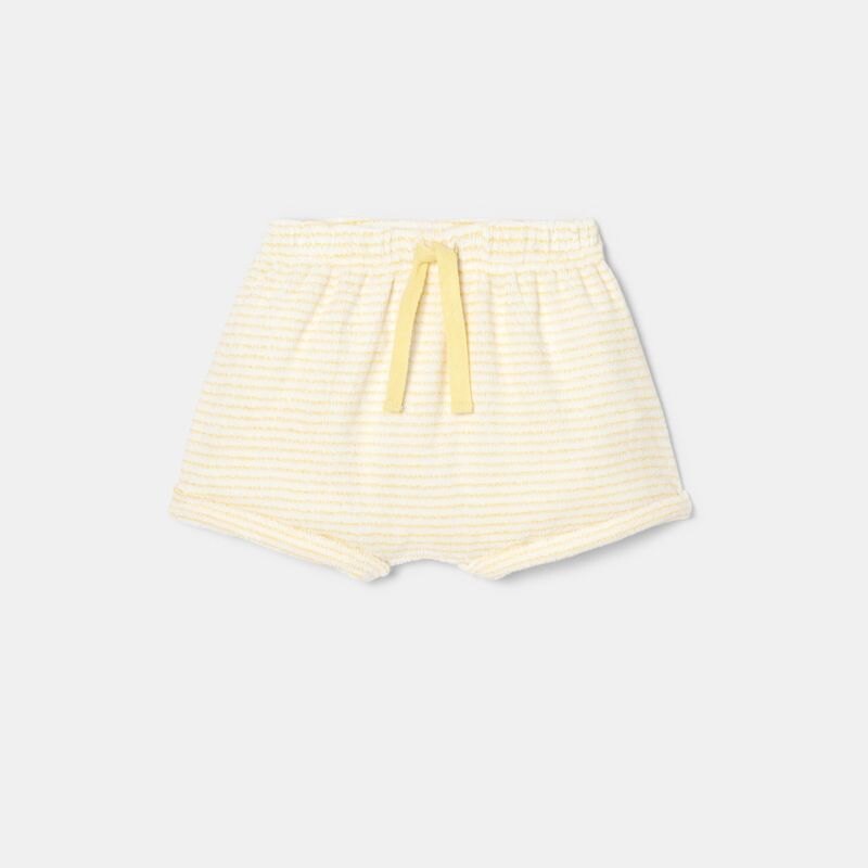 Short en coton éponge bio jaune naissance Absorba Jaune