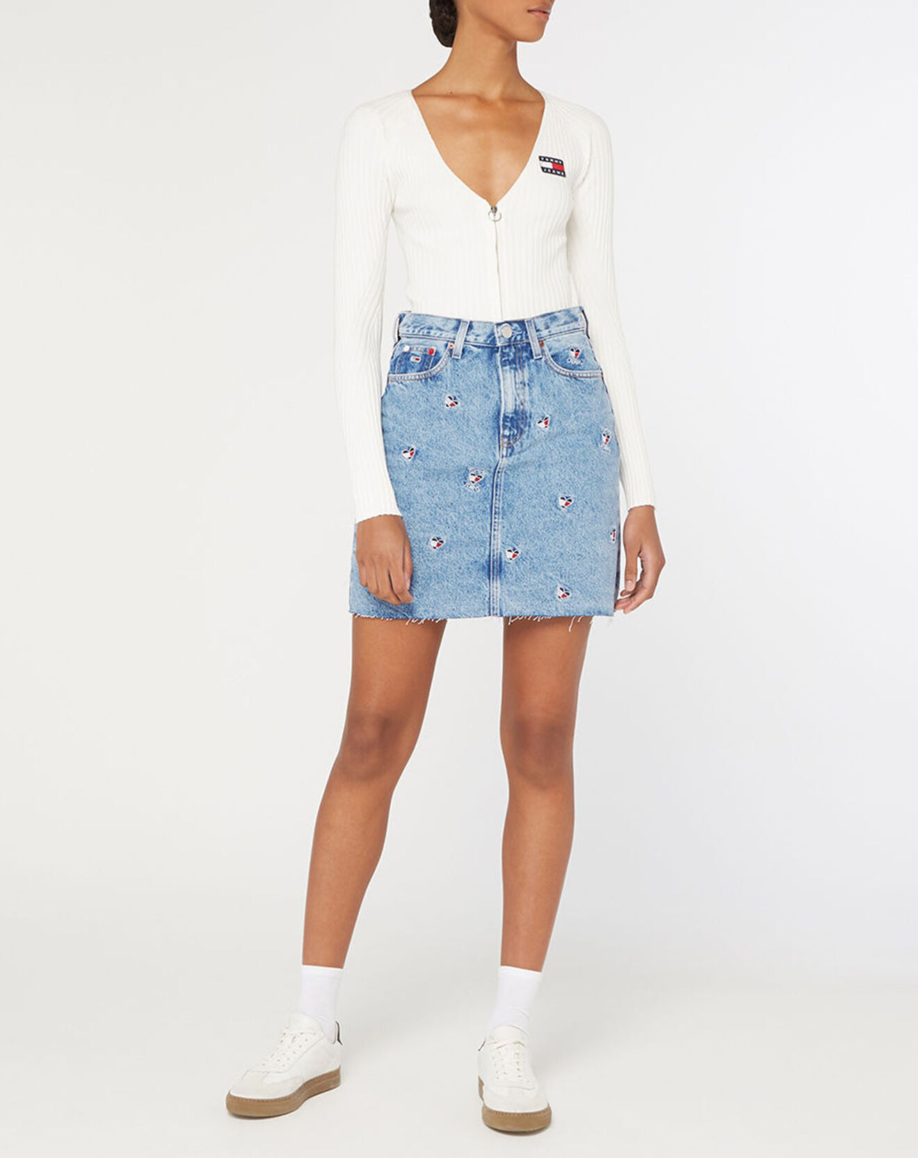 Tommy Jeans Jupe en Jean Mom bleue