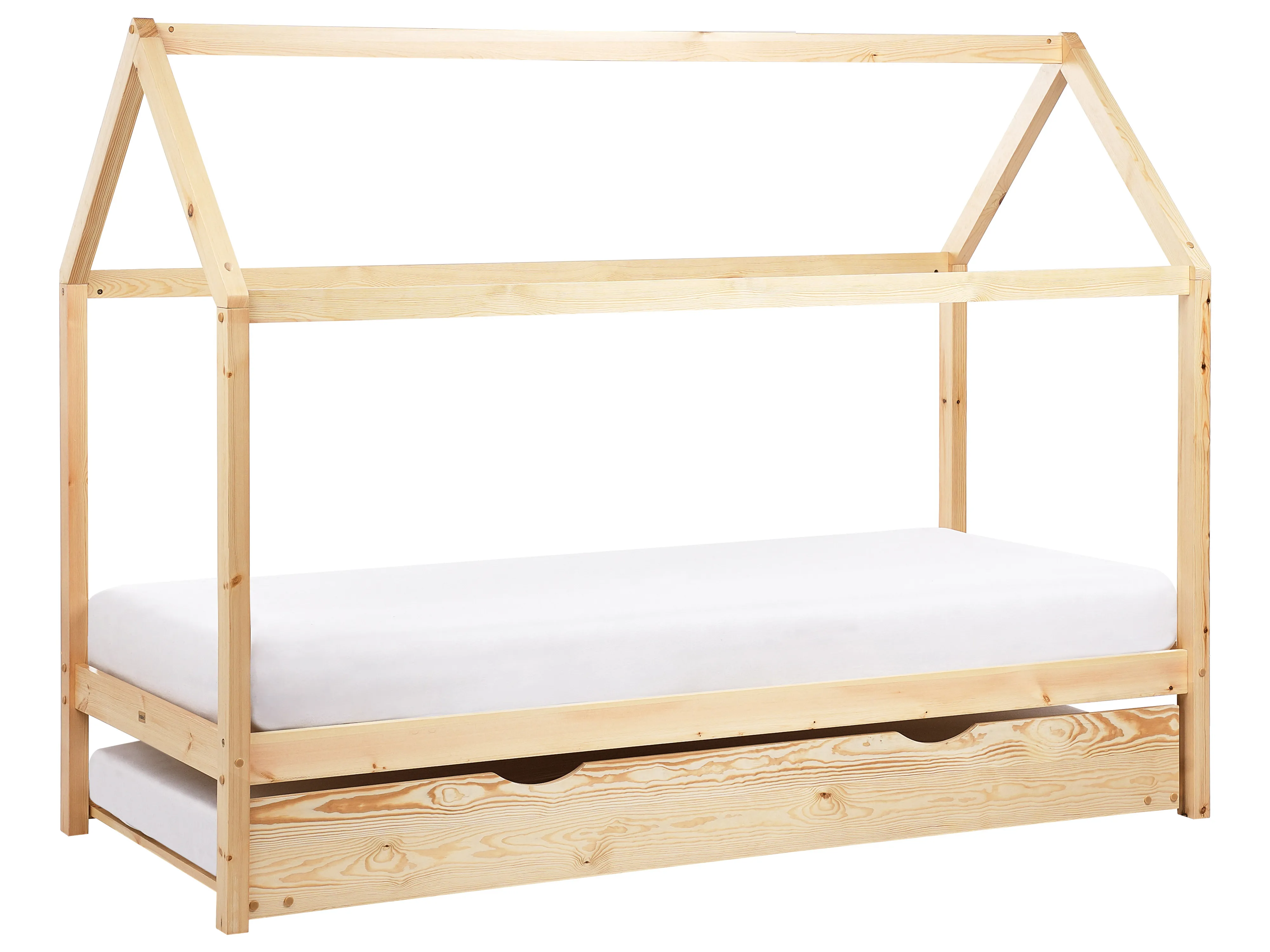 Kinderonderschuifbed Dennenhout CRILLON 90 x 200 cm Lichtbruin