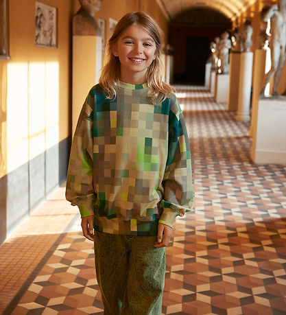Molo Sweatshirt - Monti - Green Pixel