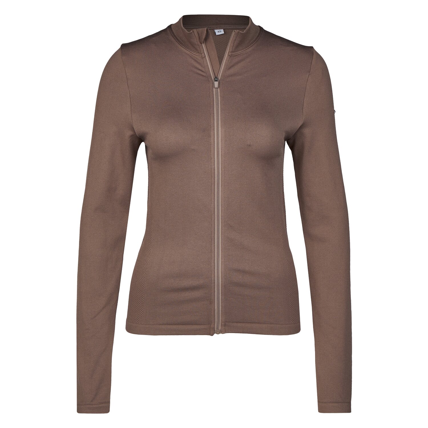 ESKADRON Classic Sports Zip-Shirt Seamless - deep taupe