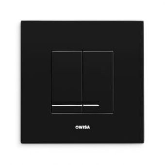 Wisa XS bedieningsplaat Delos DF 16x16cm kunststof zwart