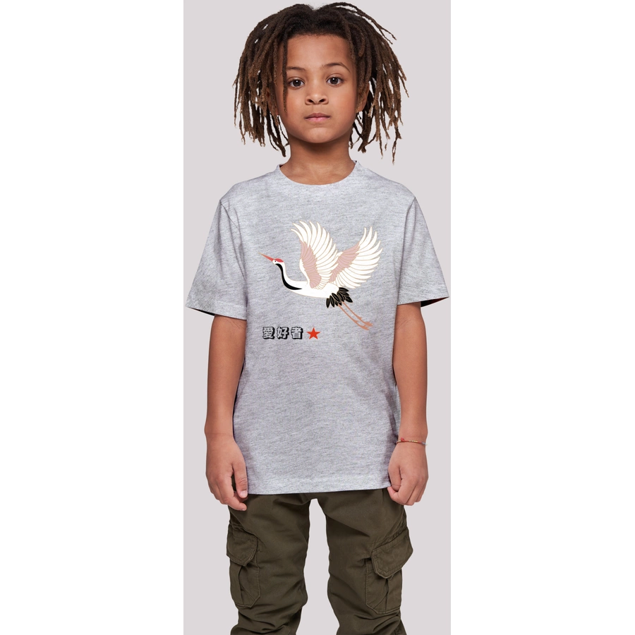 F4NT4STIC T-Shirt Kranich Japan heather grey