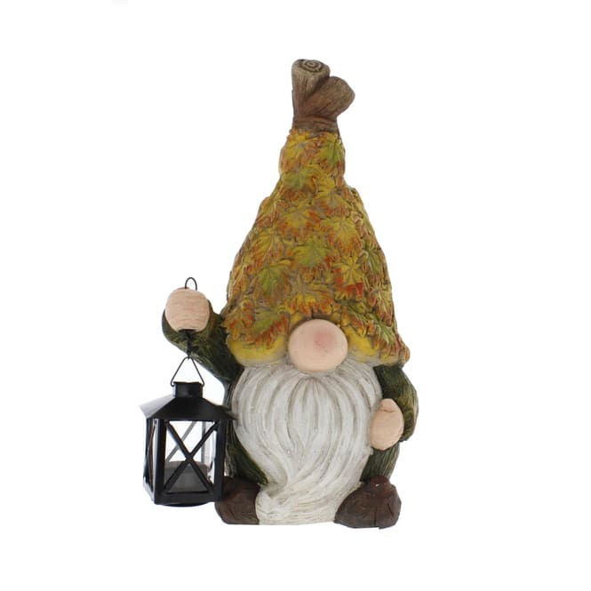 Herbstwichtel mit Laterne - ca. 21,5 x 16 x 39,5 cm