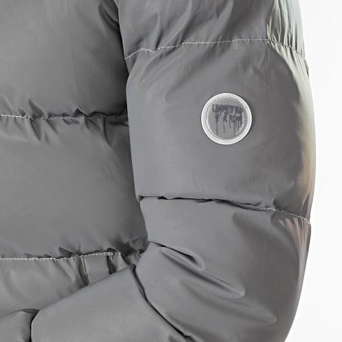 Doudoune Capuche 3318 Gris Réfléchissant