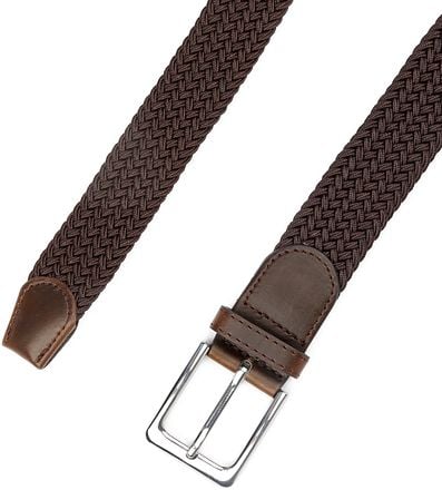 Geweven Riem Bruin Riem Elastisch Bruin