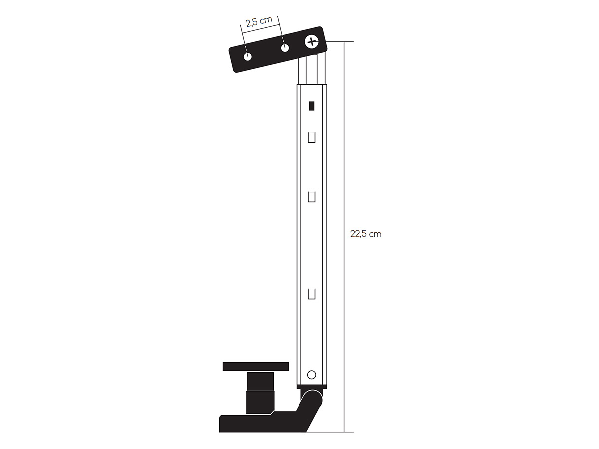 Obelink 23 cm polyfix raamuitzetter - rechts