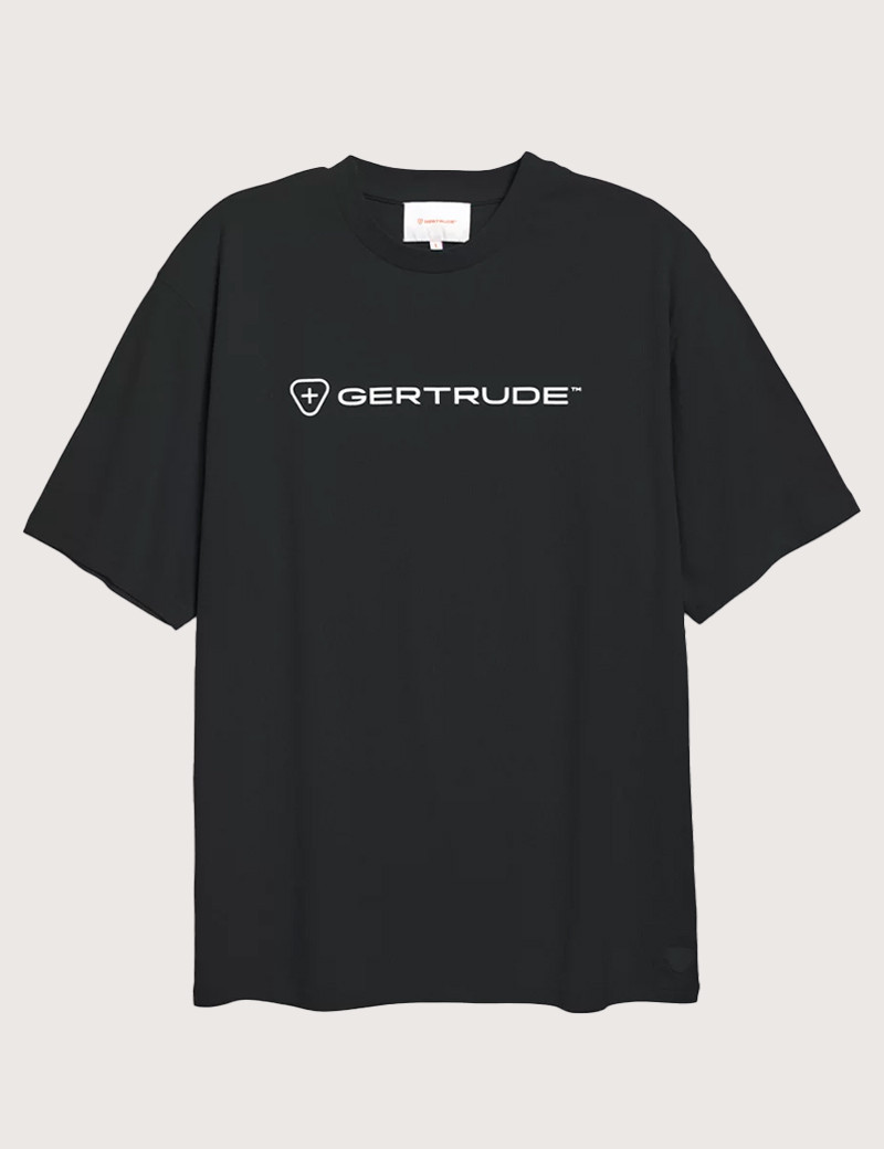 GERTRUDE&GASTON T-SHIRT MANCHES COURTES HOMME LEONCE PRINT NOIR