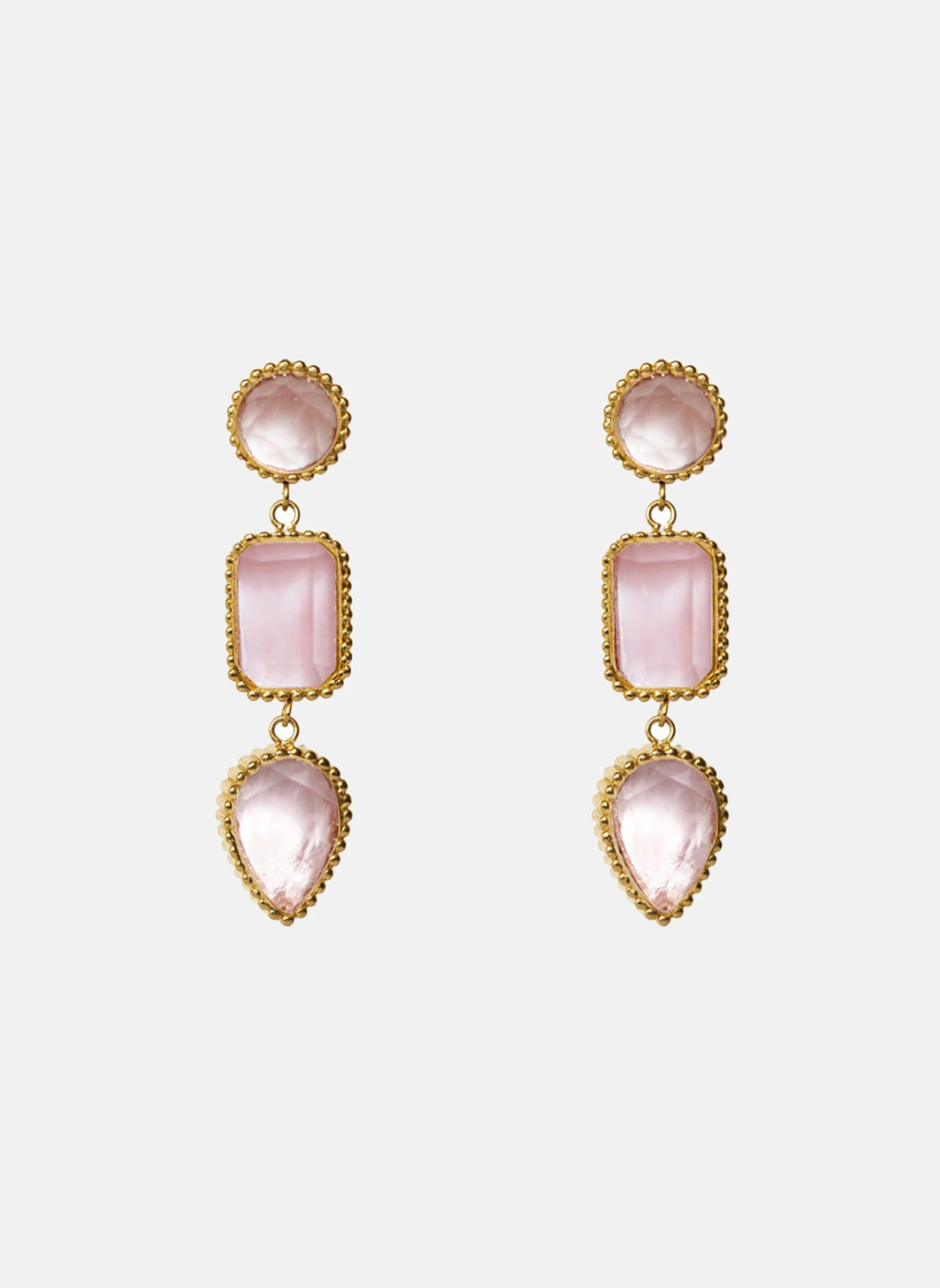 PERSEPHONE - Boucles d'oreilles pendantes persephone | Rose