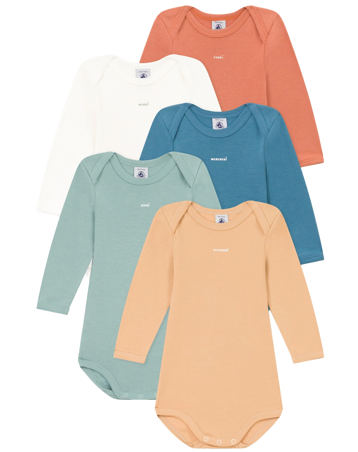 Langarm-Body WEEKDAYS 5er Pack in bunt