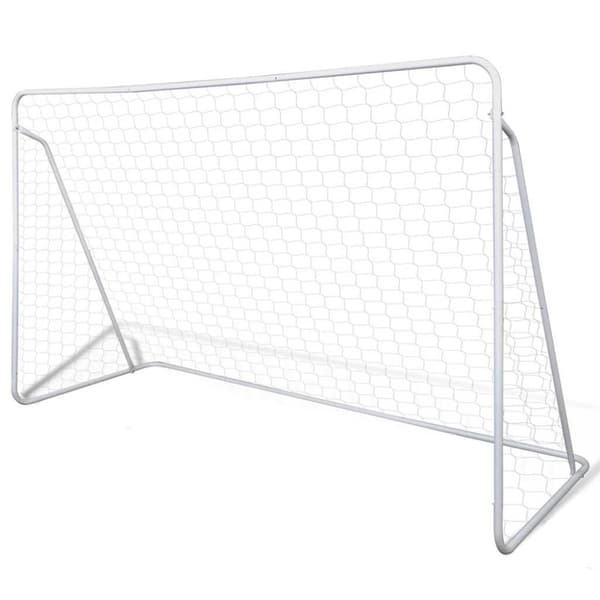 vidaXL Fotballmålsett med stolper og nett 240x90x150 cm høykvalitets