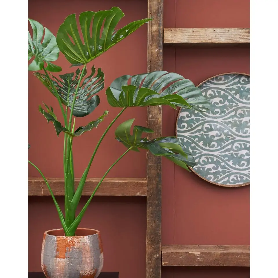 Mica Decorations Monstera Kunstplant - H100 x Ø70 cm - Groen