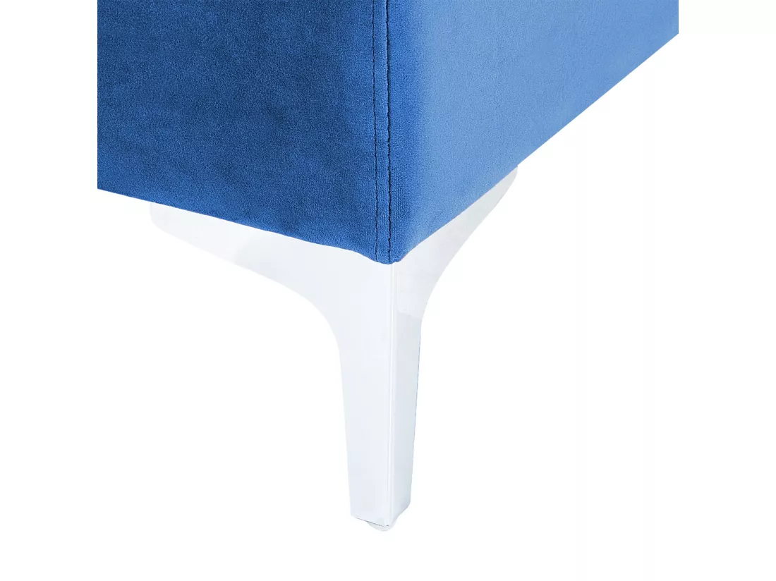 Section de canapé en velours bleu marine 1 place EVJA