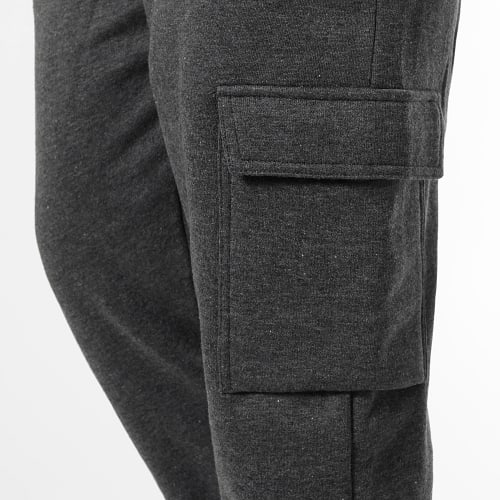 Ensemble Sweat Capuche Et Pantalon Jogging Cargo 1070546 Gris Anthracite Chiné