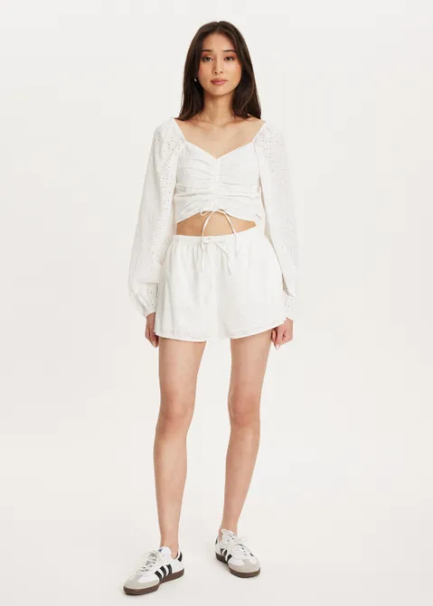 Broderie short wit (WIT)