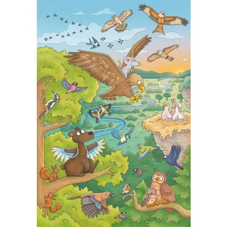 Schmidt Spiele KinderPuzzle - Reise in die Natur, 3x48 Teile, mit Add-on (Wissensbüchlein)
