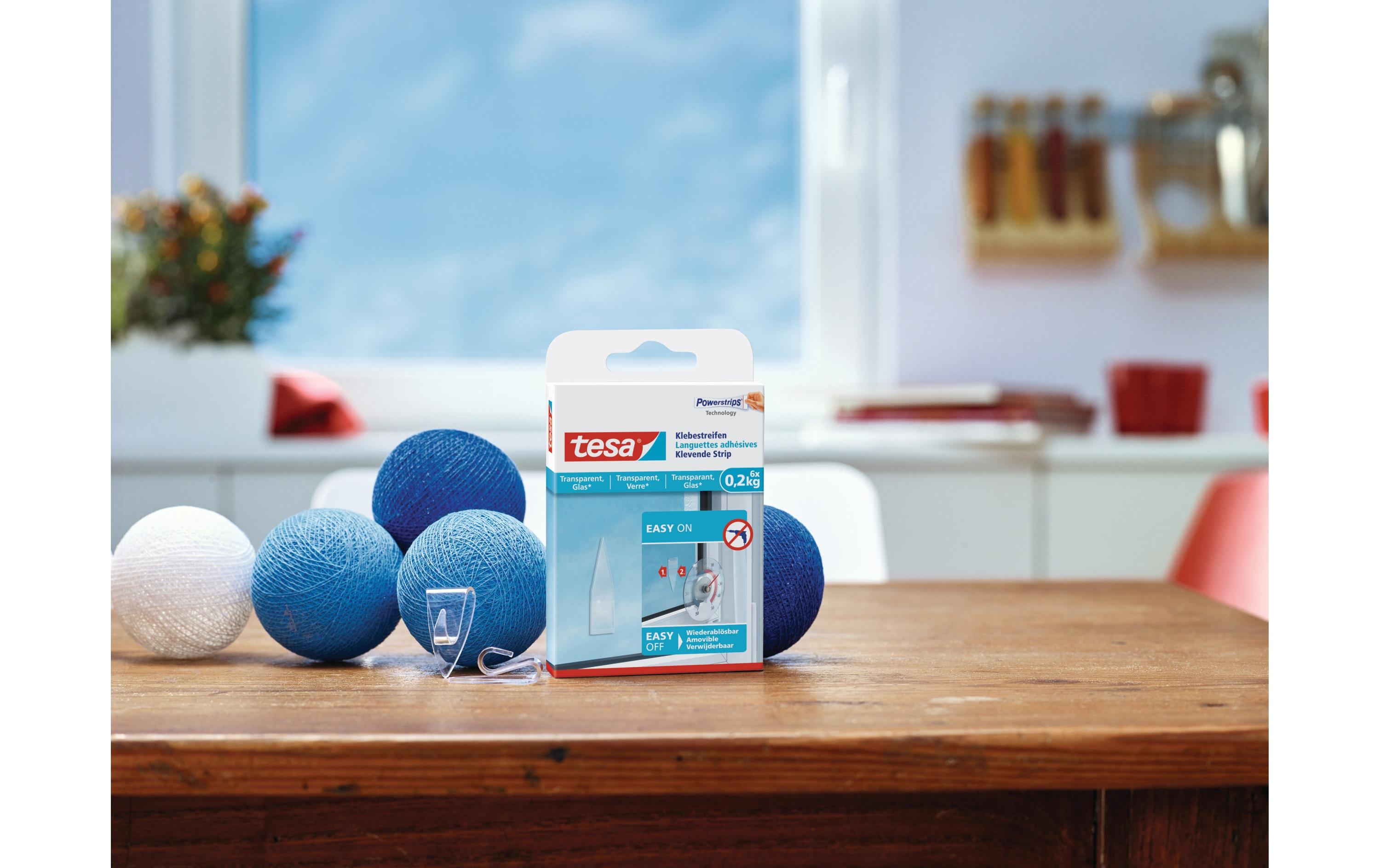 Klebestreifen 0,2 kg für transparente Flächen16 Stück