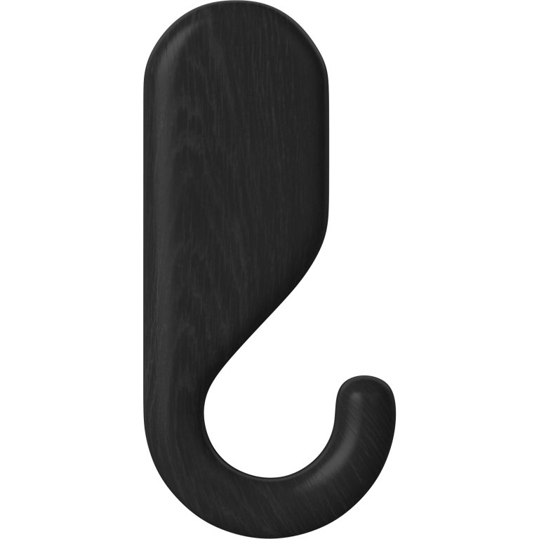 Bolia Nob haak 14,5cm zwart geolied eiken