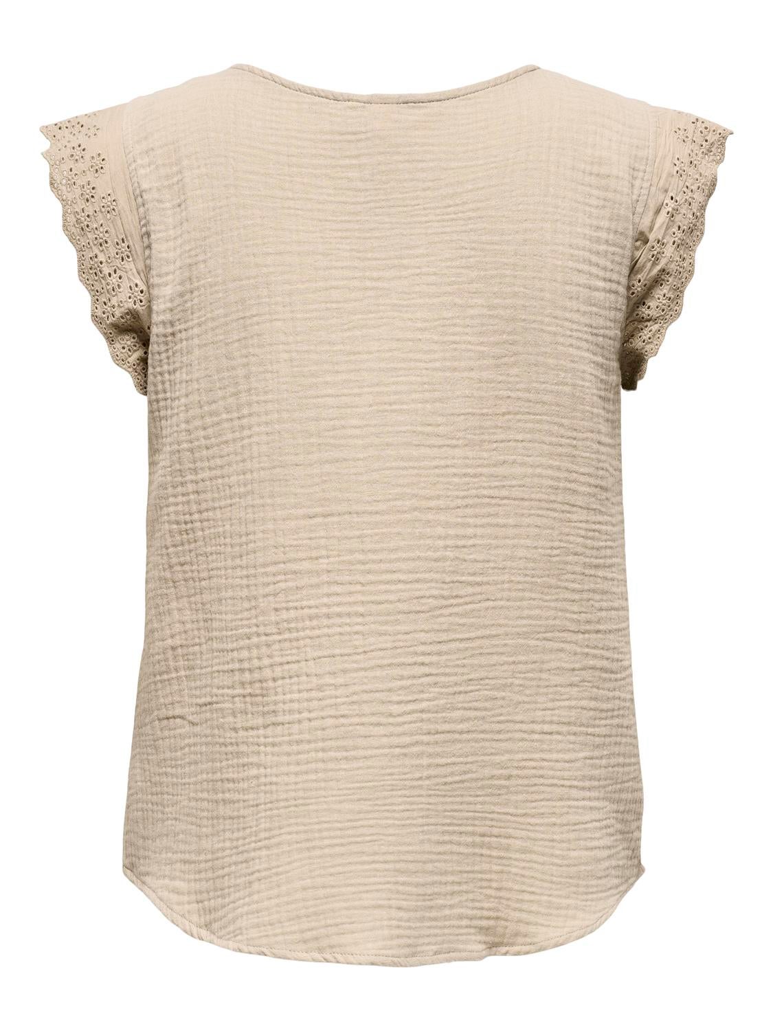 ONLTHYRA Top Oxford Tan
