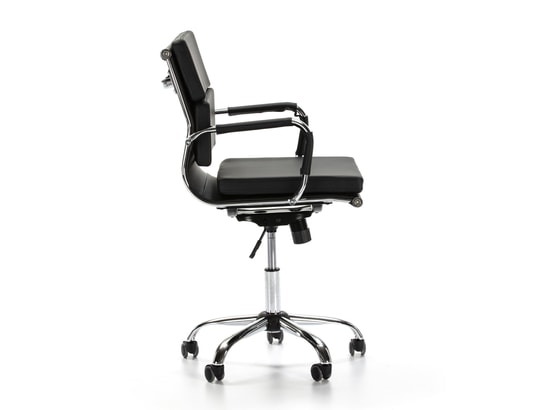VS VENTA-STOCK - Fauteuil de bureau fenix inclinable noir, cuir synthétique