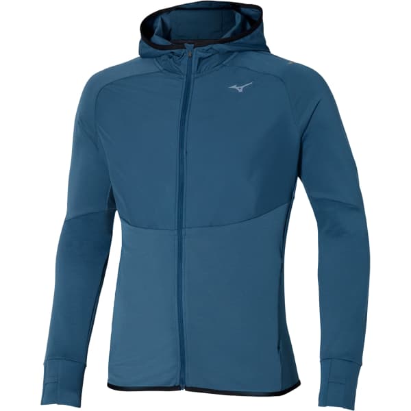 Veste running MIZUNO WARMALITE HYBRID FZ WING TEAL