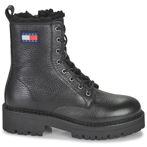 Tommy Jeans - TJW URBAN BOOT TUMBLED LTR WL - Noir