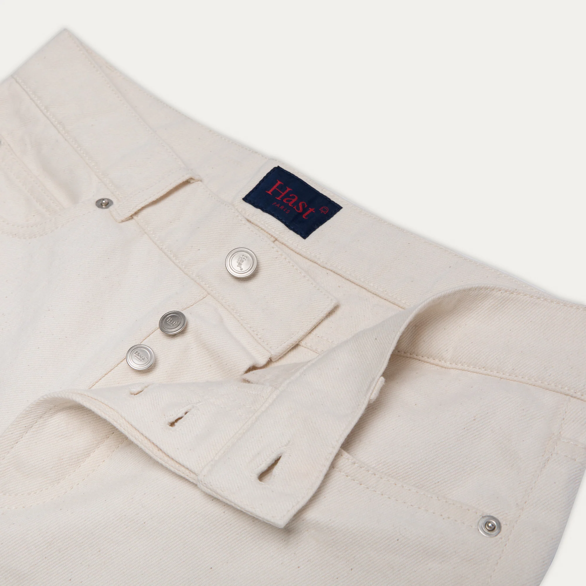 Ecru organic cotton jeans