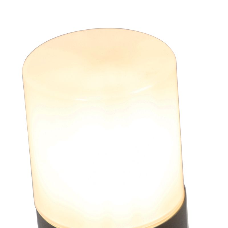 Buitenlamp zwart met opaal witte kap 50 cm - Odense