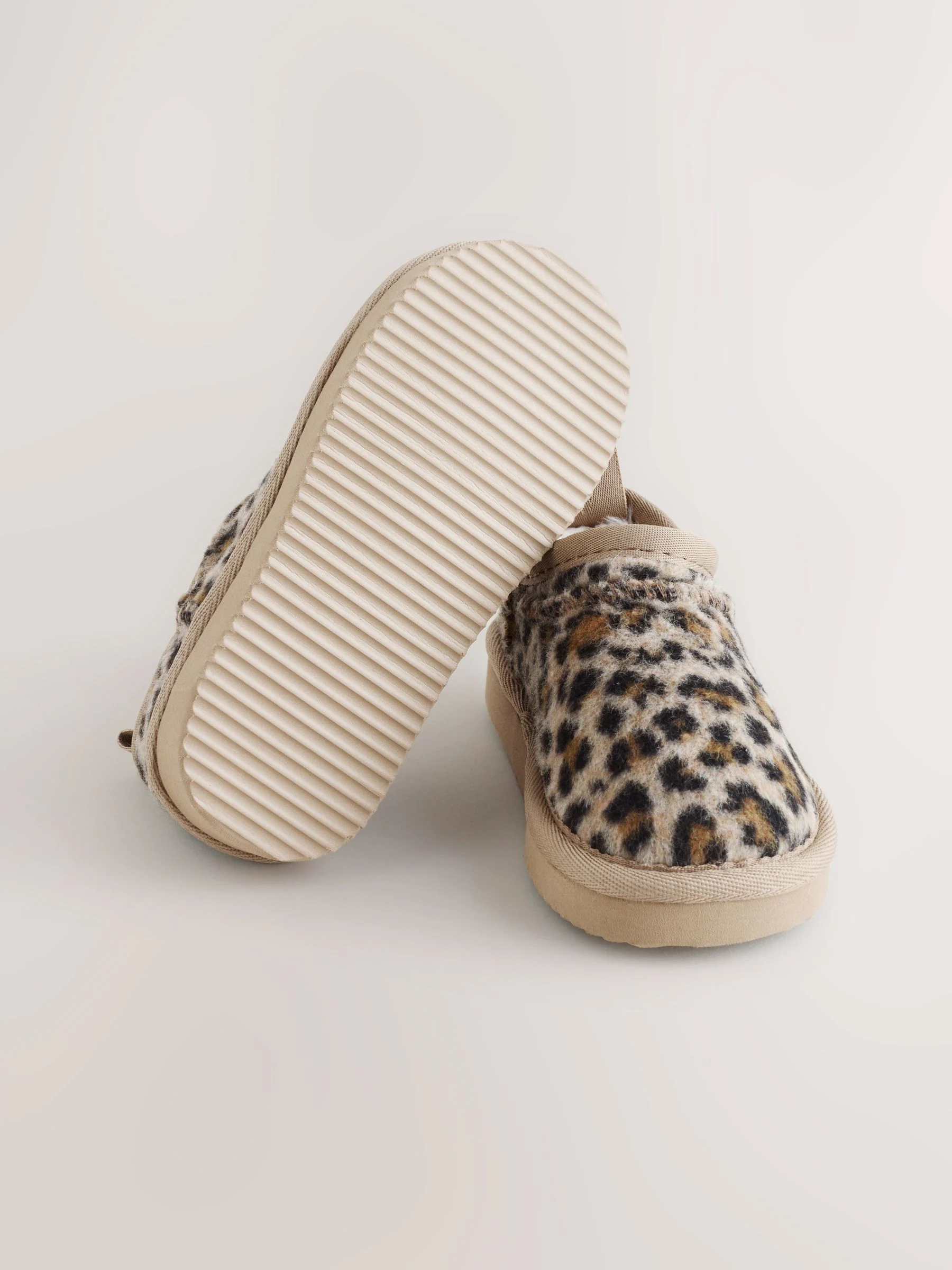 Lichtbruin/dierenprint - Shoot pantoffels