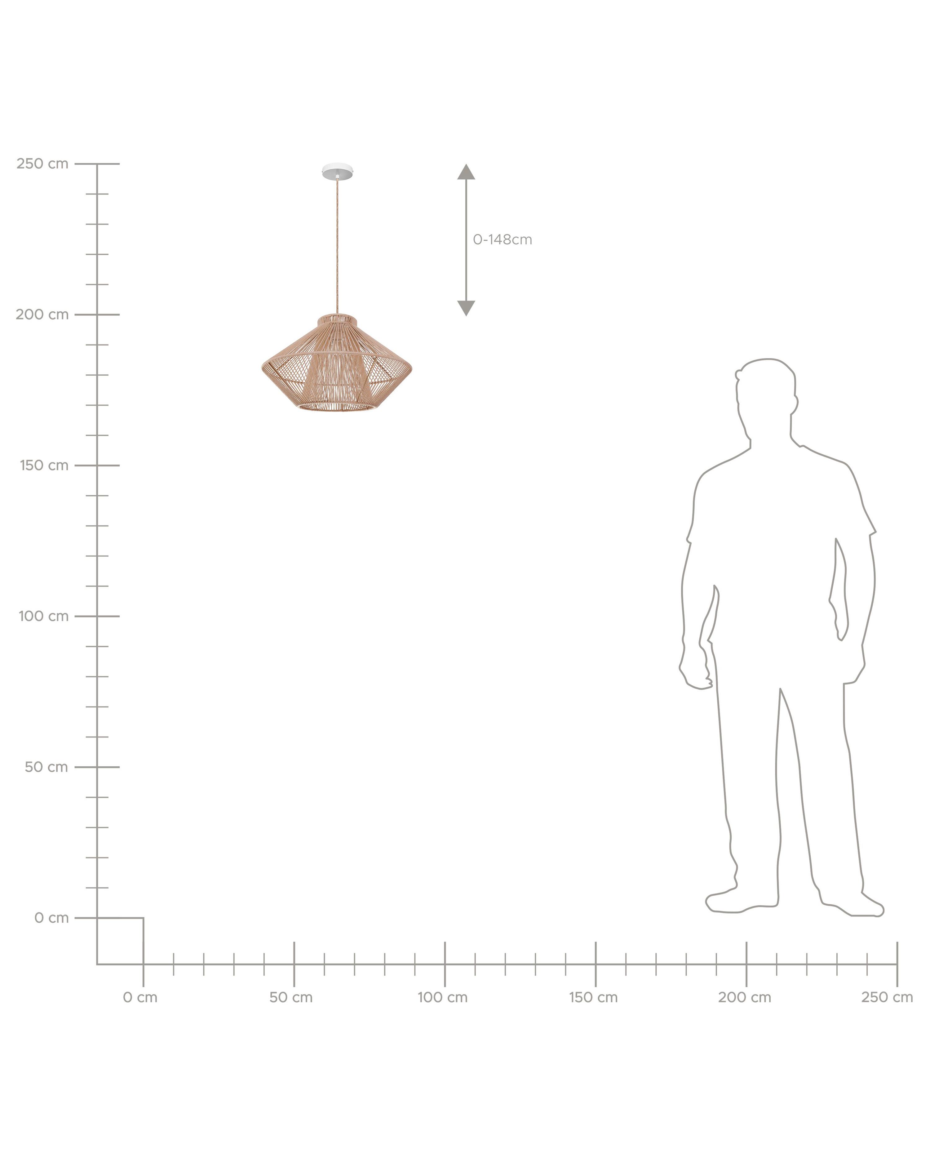 Hanglamp PALMETTO Katoen Beige