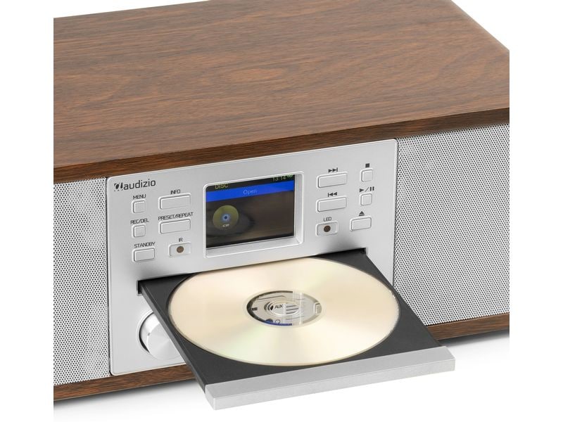 Audizio DAB  Radio Avola Silber DAB  Radio mit CD Spieler, Internet Radio und Bluetooth