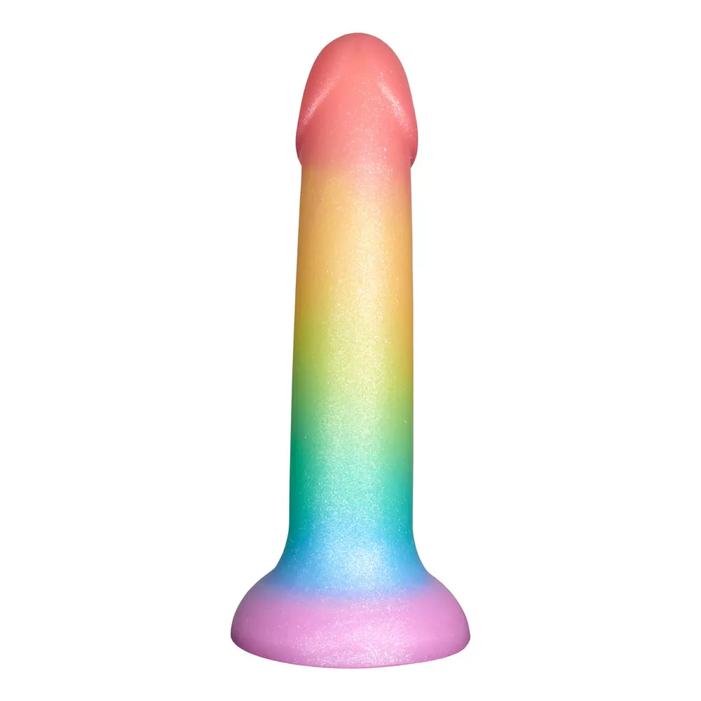 Baseks Silikone Dildo, Colour-Mix - 18 cm.