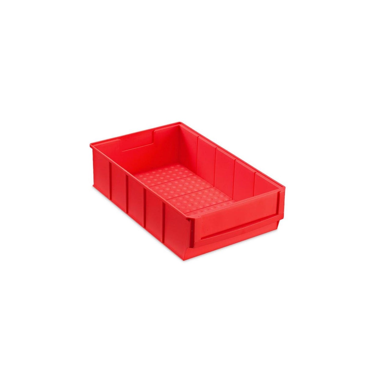 PROREGAL Rode Industriële Box 300 B HxBxD 8,1 x 18,3 x 30 cm 3,4 Liter Opbergdoos Assortimentsdoos Kleine Onderdelendoos