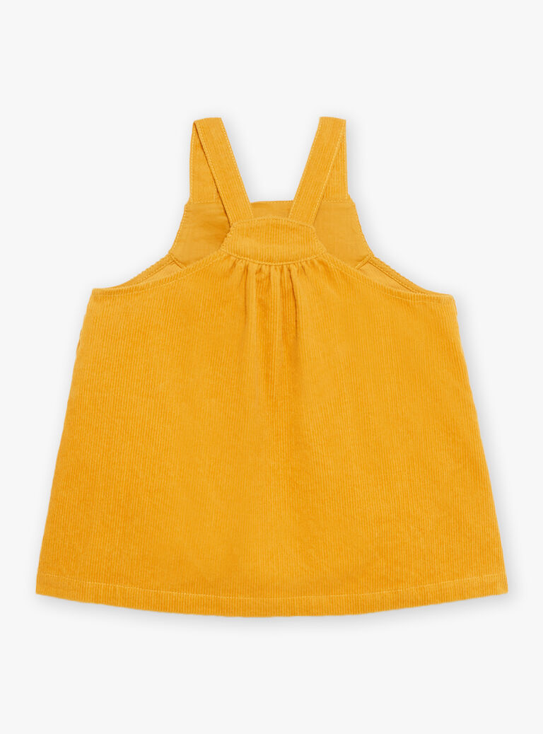 Chasuble jaune en velours côtelé