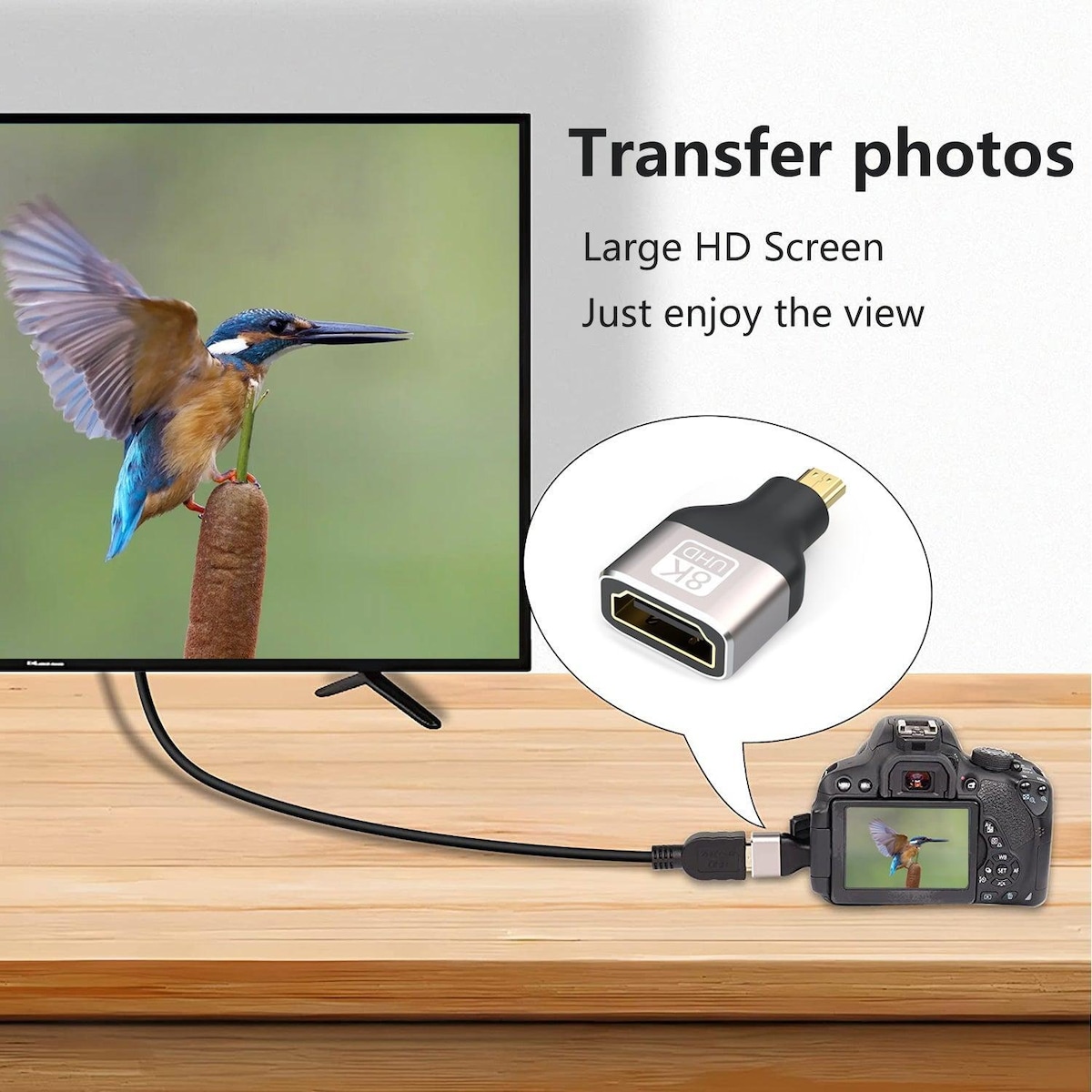 NÖRDIC HDMI 8K Adapter HDMI hunn til Micro HDMI hann