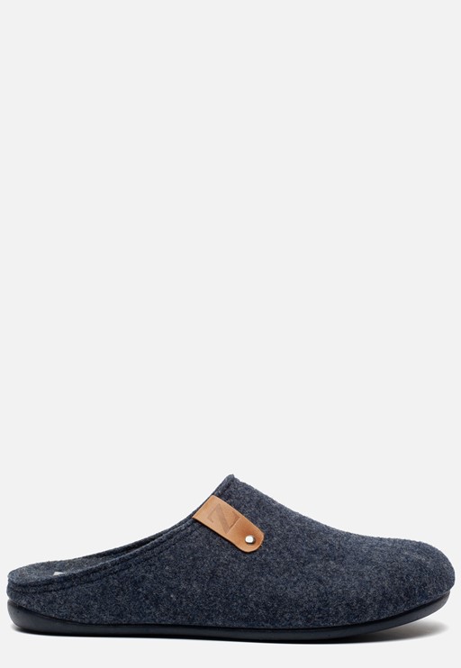 Basicz Pantoffels blauw Vilt