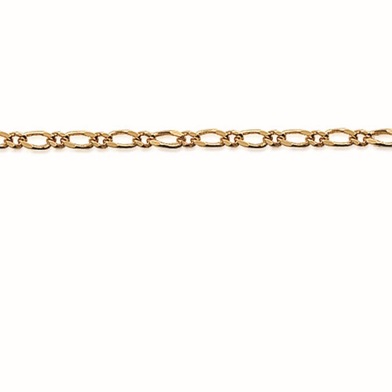 Chaine maillon de cheval plaqué-or 45 cm