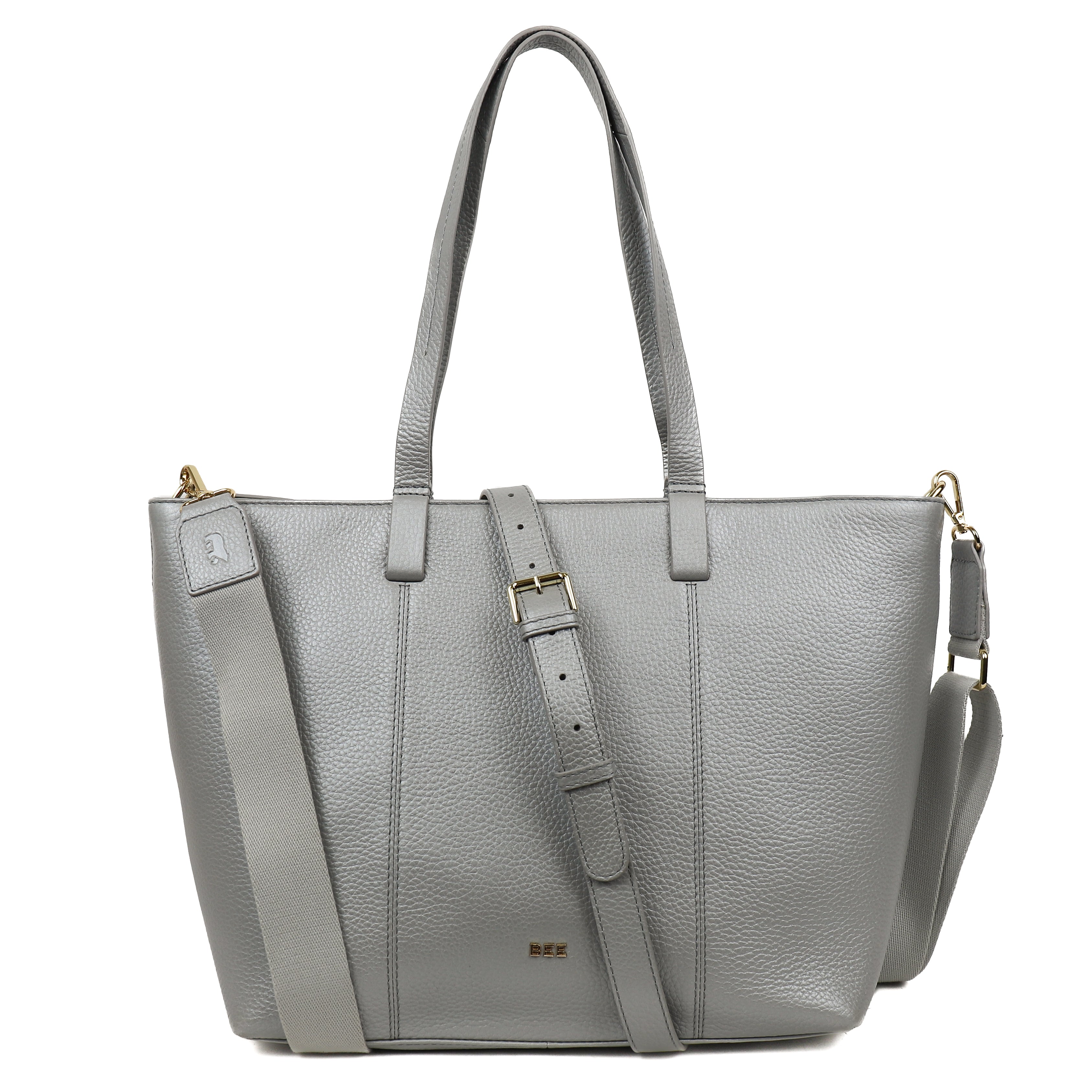 Grote shopper 'Maya' Metallic Silver Metallic Silver