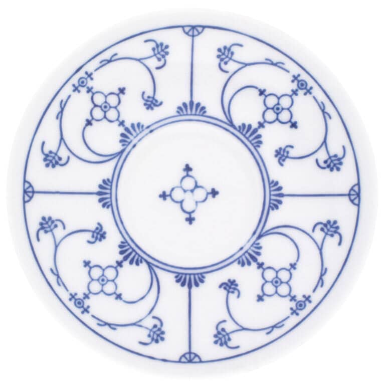 KAHLA Untertasse TRADITION Blau Saks 6er Set weiß/blau