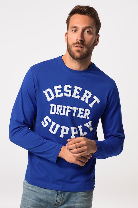 Langarmshirt, Stickerei, Rundhals, bis 8 XL