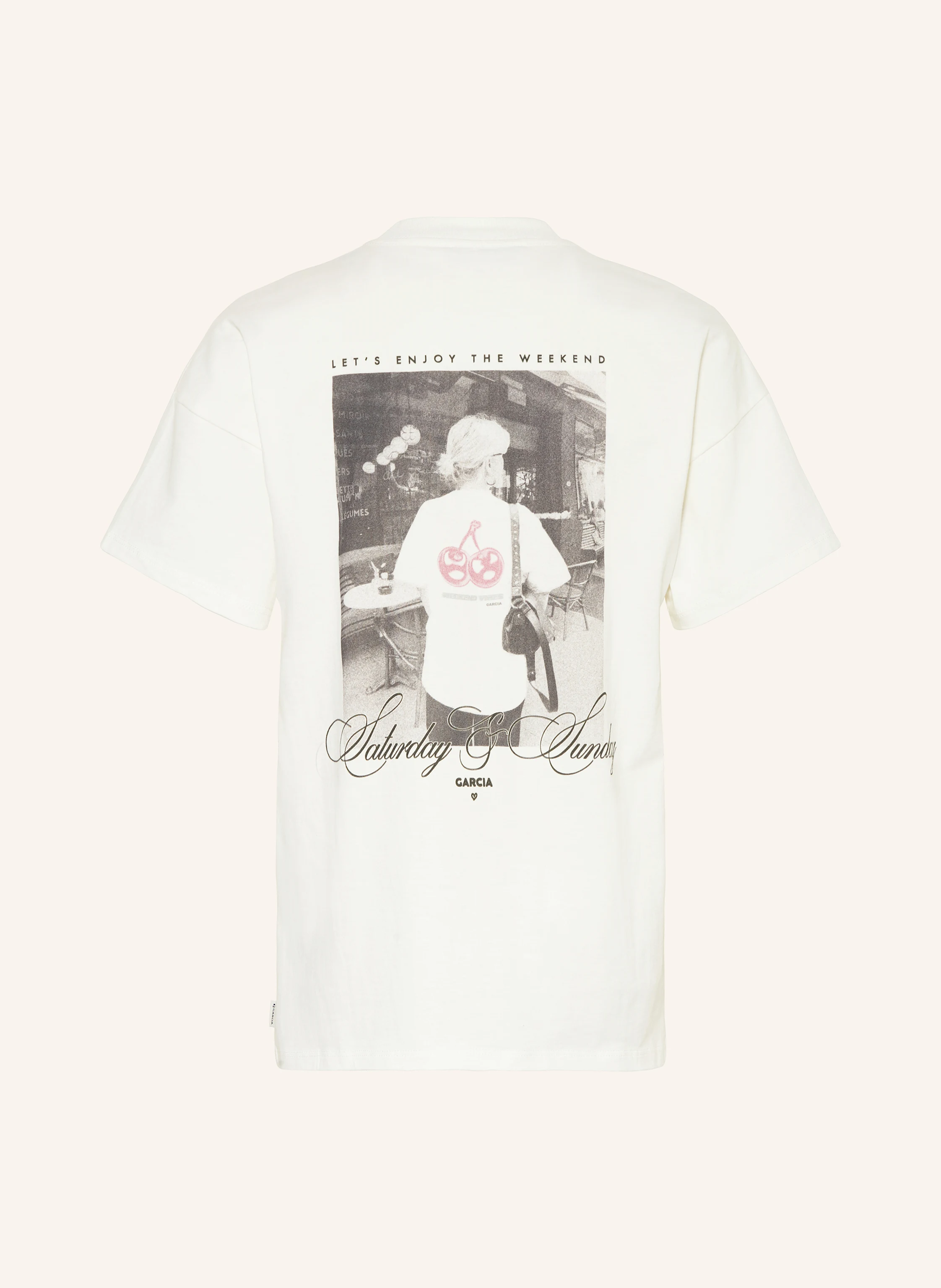 GARCIA T-Shirt mit Schmucksteinen