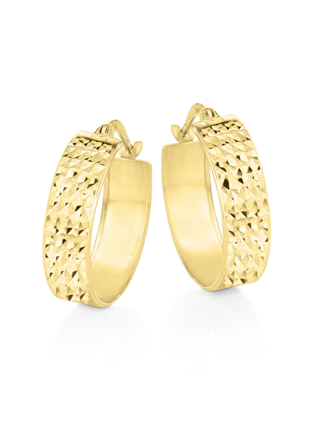 Diamantierte Creolen aus Gold
