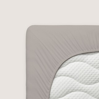 schlafgut Jersey-Spannbettlaken PURE 90-100 x 190-220 cm sand
