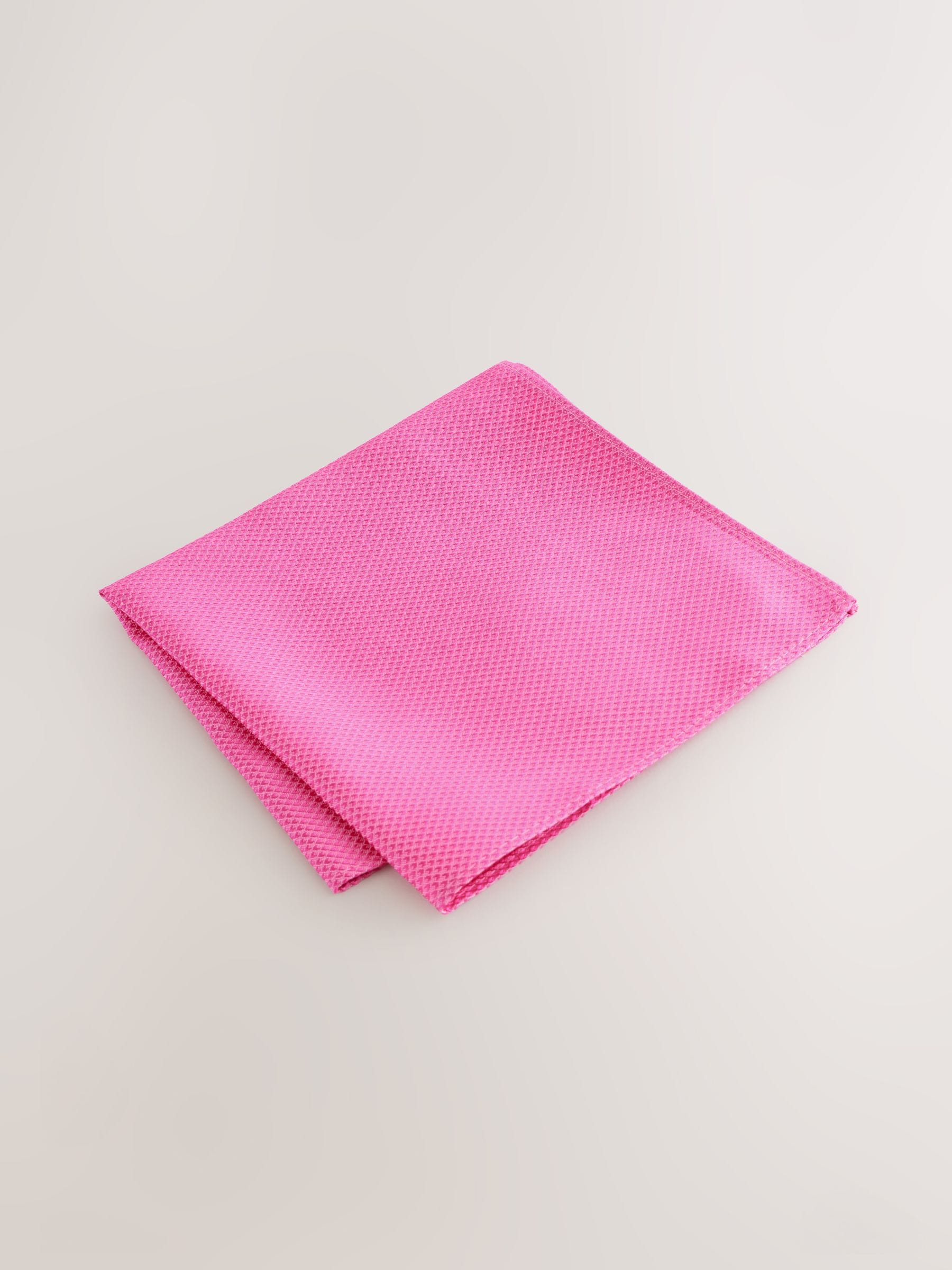 Fuchsia - Set met textuurrijke stropdas en pochet