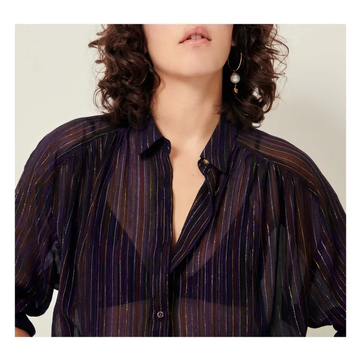 Sessùn Chemise Stael Métallisée | Violet