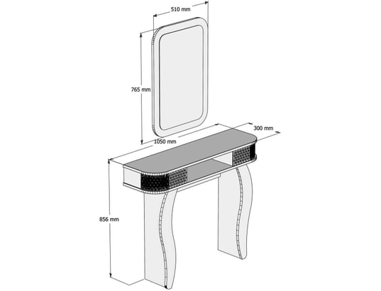 CONCEPT1 - Console Damla chêne 105 x 30 x h85cm